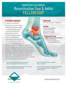 Northern California Reconstructive Foot & Ankle Fellowship